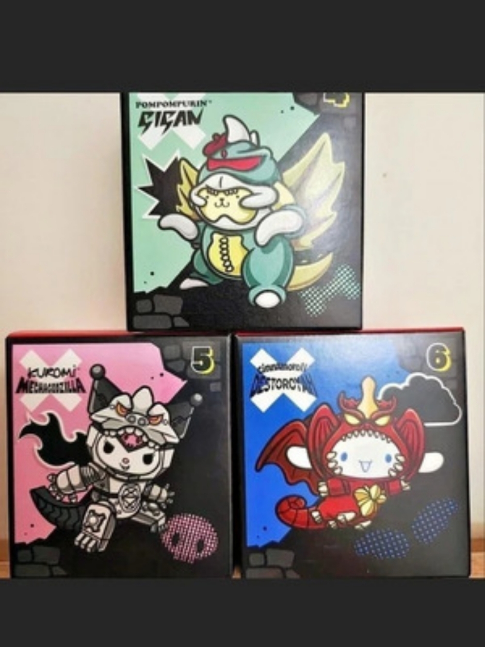 Sanrio Hello Kitty and Friends x Godzilla Figure Set